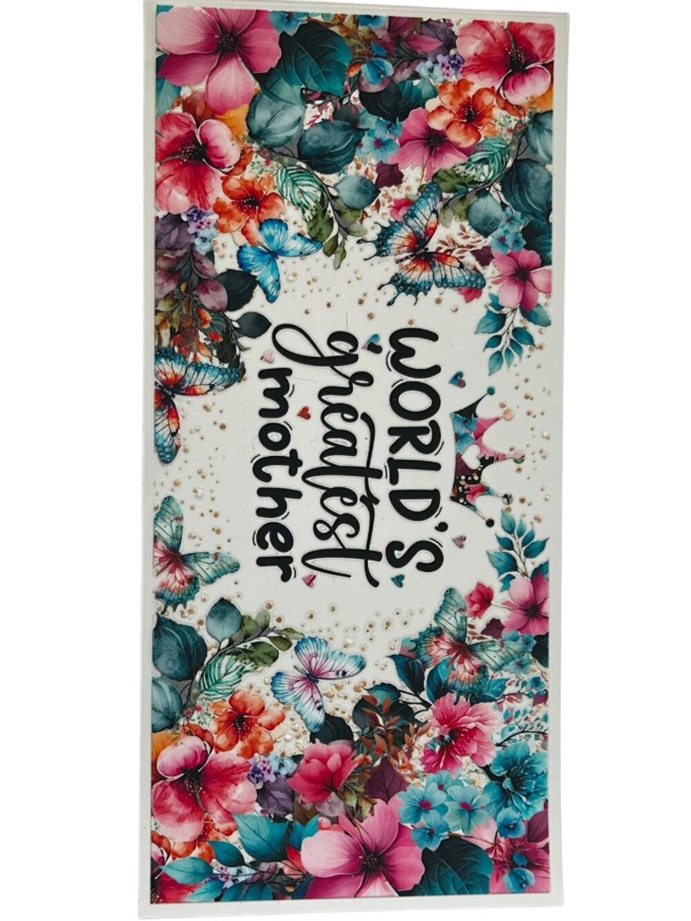 World’s Greatest Mother Floral Cup Wrap | Custom Tumbler Wrap | Add to Cup